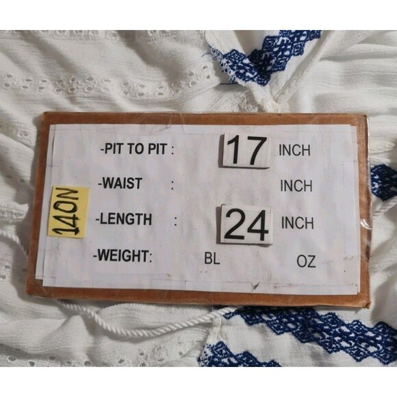 Free People Women Sz XS Loose Fit Ruffle Embordered Long Sleeve Crew Neck 140NA - Picture 5 of 5